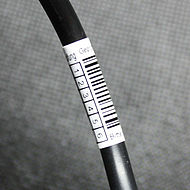 Individualisierbare DGUV-V3 Prüfplakette Grundplakette Kombi etikett Kabel Barcode code128